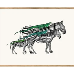 Discount The Dybdahl - Plakat 30x40 cm. - Zebras and Lizards - Papir