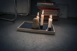 Sale The Oak Men bakke m. lysestager - Candletray - Eg og stål/Sort
