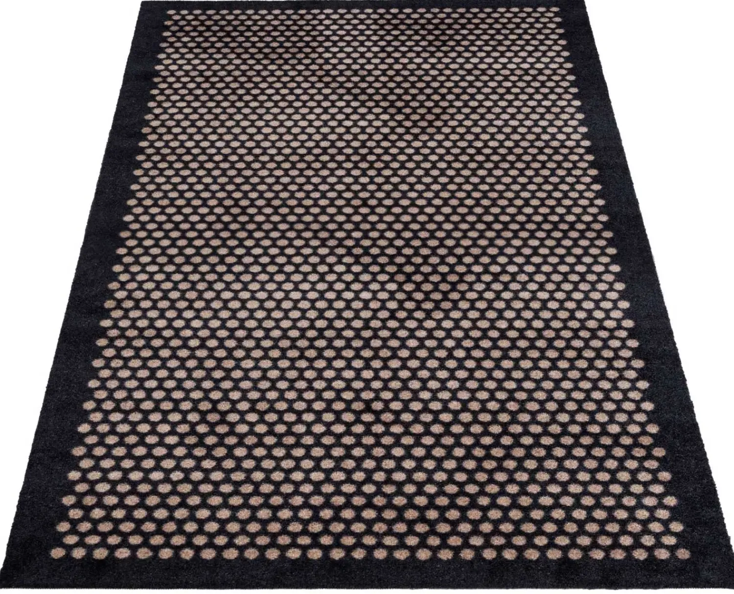 New Tica Copenhagen - Løber - Dots - Sort/sand - 90x200 cm
