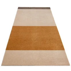 Clearance Tica Copenhagen - Løber - Stripes Horizon - Ivory-Dijon-Brown - 90x200 cm