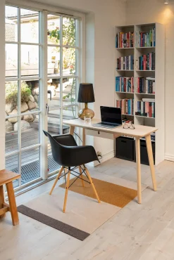 Clearance Tica Copenhagen - Løber - Stripes Horizon - Ivory-Dijon-Brown - 90x200 cm