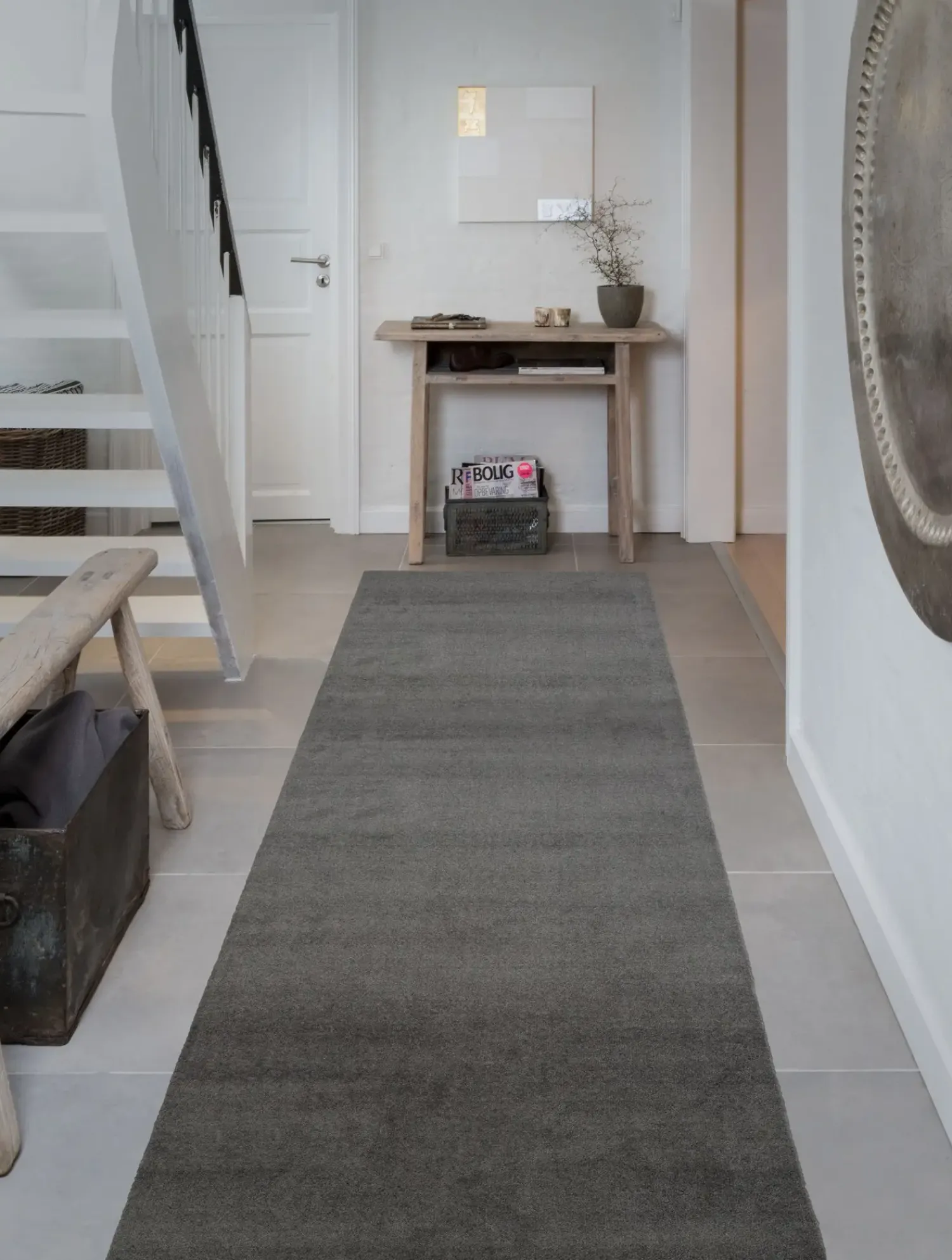 Discount Tica Copenhagen - Løber - Unicolor - Steelgrey/Grå - 100x300 cm