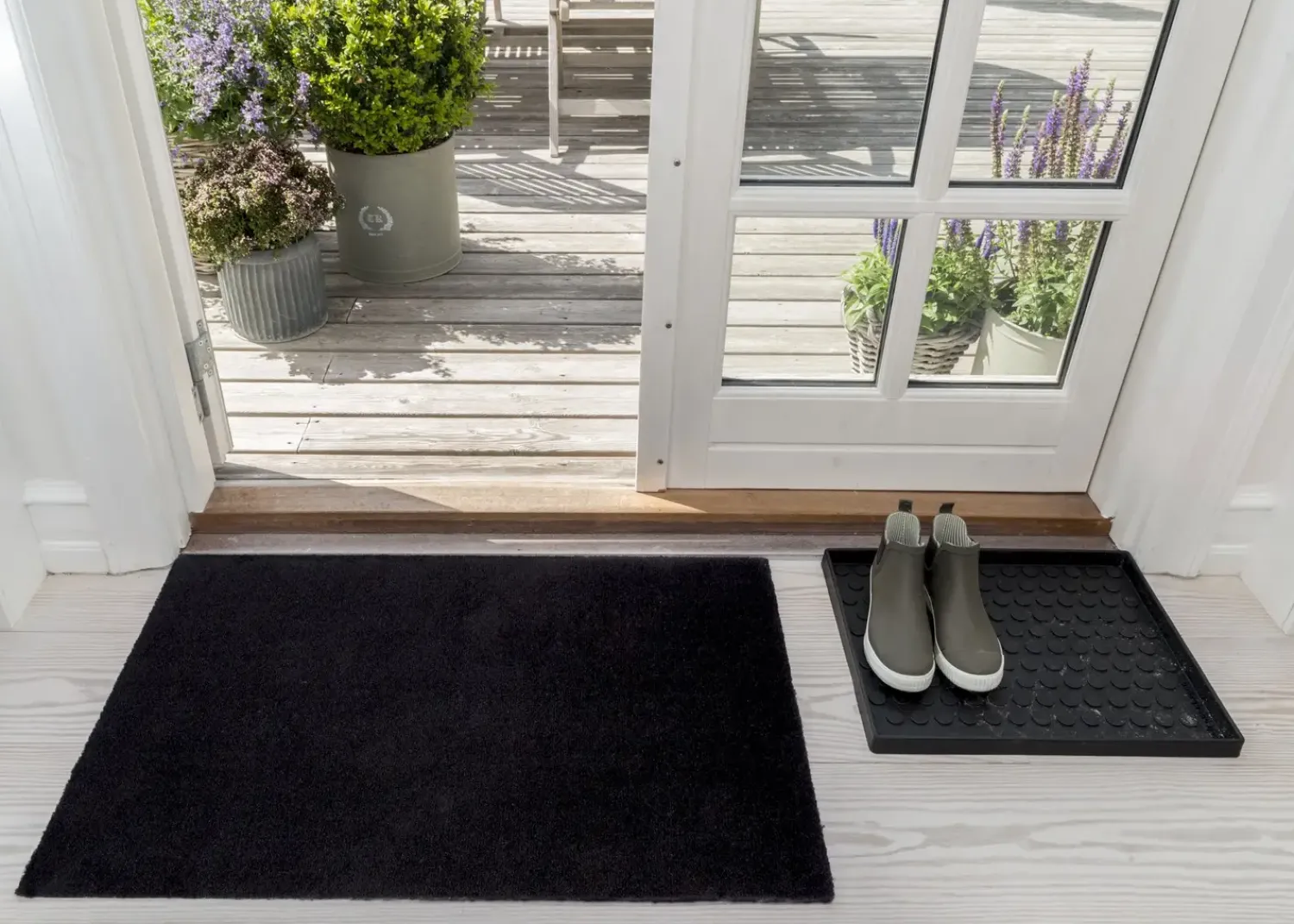 Best Tica Copenhagen - Smudsmåtte - Ensfarvet - sort - 60x90 cm
