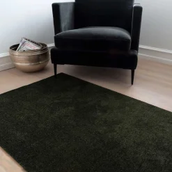 Sale Tica Copenhagen - Smudsmåtte - Ensfarvet - Mørkegrøn - 90x130 cm