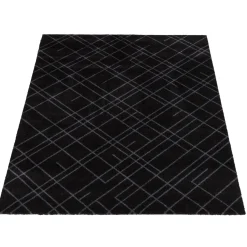 Clearance Tica Copenhagen - Smudsmåtte - Lines - Sort/grå - 90x130 cm