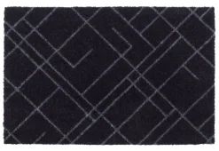 Sale Tica Copenhagen - Smudsmåtte - Lines - Sort/grå - 60x90 cm