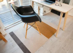 Clearance Tica Copenhagen - Smudsmåtte - Stripes Horizon - Ivory-Dijon-Brown - 90x130 cm