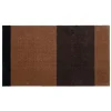 Sale Tica Copenhagen - Smudsmåtte - Stripes Horizon - Cognac/Dark Brown/Black - 90x200 cm