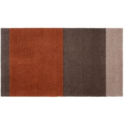 Tica Copenhagen - Smudsmåtte - Stripes Horizon - Brun/Sand/Terracota - 40x60 cm