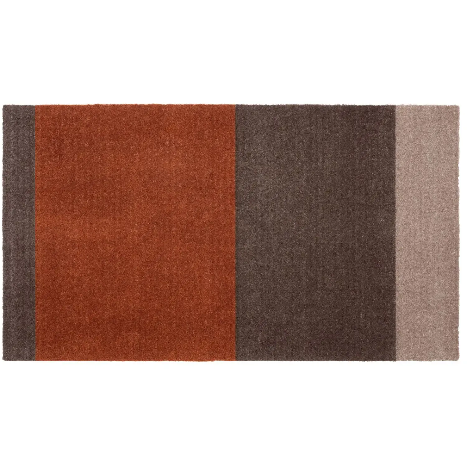Tica Copenhagen - Smudsmåtte - Stripes Horizon - Brun/Sand/Terracota - 40x60 cm