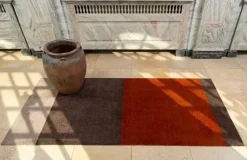 Best Tica Copenhagen - Smudsmåtte - Stripes Horizon - Sand/Brun/Terracota - 90x200 cm