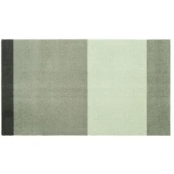Outlet Tica Copenhagen - Smudsmåtte - Stripes Horizon - Lysegrøn/Støvet/Mørkegrøn - 90x200 cm