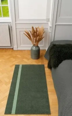 New Tica Copenhagen - Smudsmåtte - Stripes Vertical - Lysegrøn/Støvet - 67x120 cm