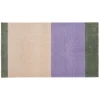 Hot Tica Copenhagen - Smudsmåtte - Stripes Horizon - Lilla/Ivory/Grøn - 60x90 cm