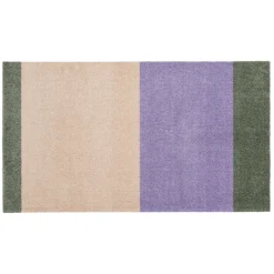 Hot Tica Copenhagen - Smudsmåtte - Stripes Horizon - Lilla/Ivory/Grøn - 60x90 cm