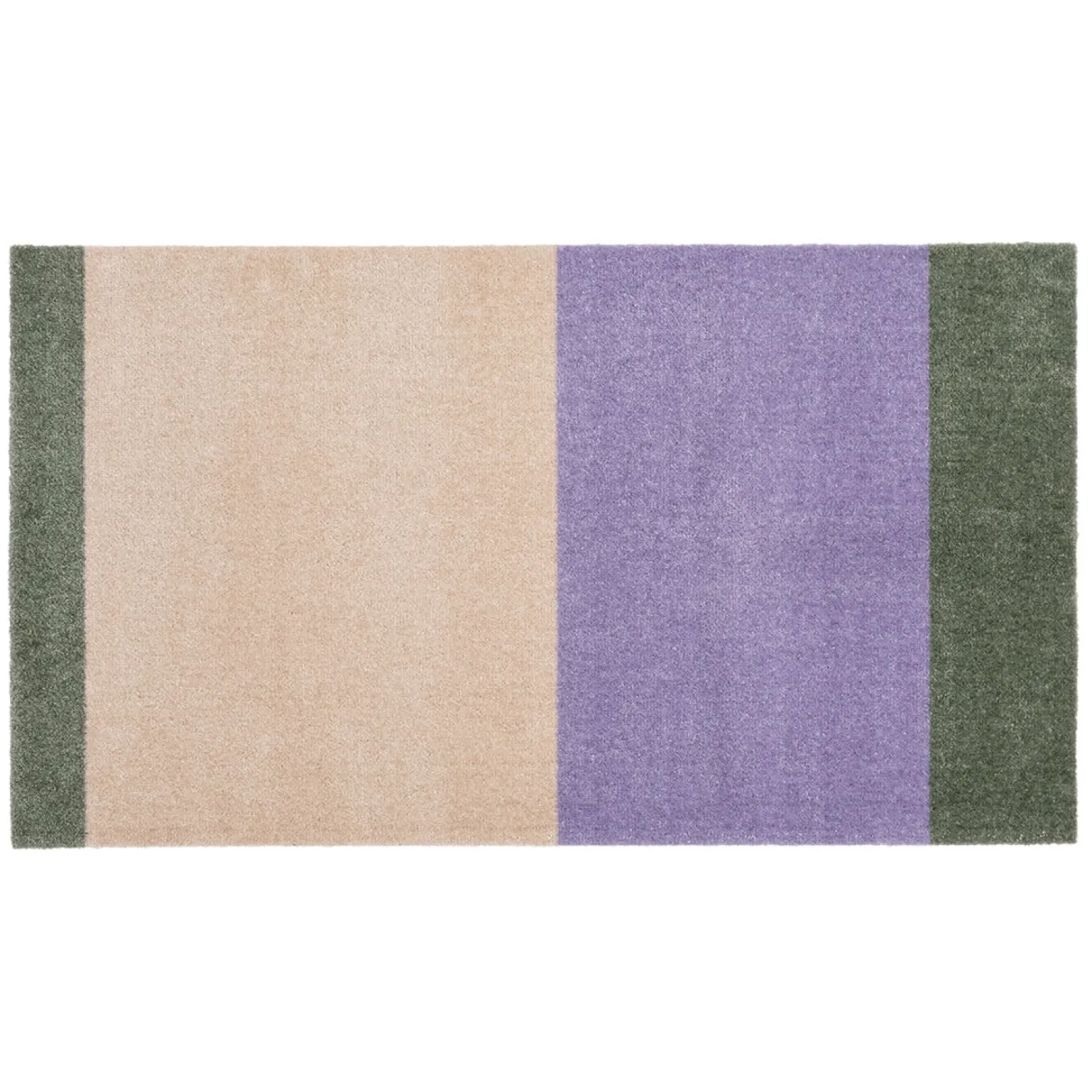 Hot Tica Copenhagen - Smudsmåtte - Stripes Horizon - Lilla/Ivory/Grøn - 60x90 cm