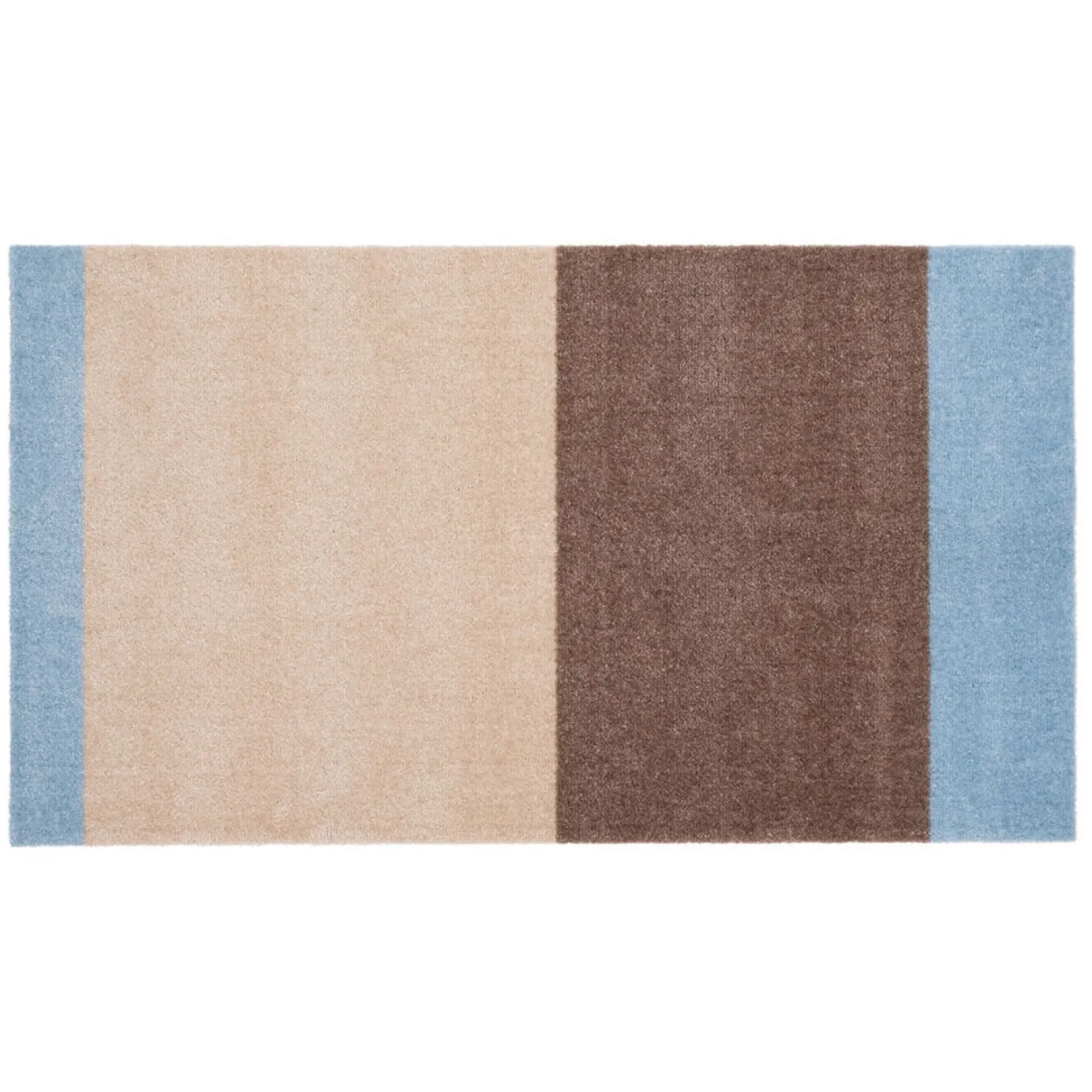 Outlet Tica Copenhagen - Smudsmåtte - Stripes Horizon - Lyseblå/Ivory/Sand - 40x60 cm