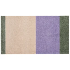 Discount Tica Copenhagen - Smudsmåtte - Stripes Horizon - Lilla/Ivory/Grøn - 40x60 cm