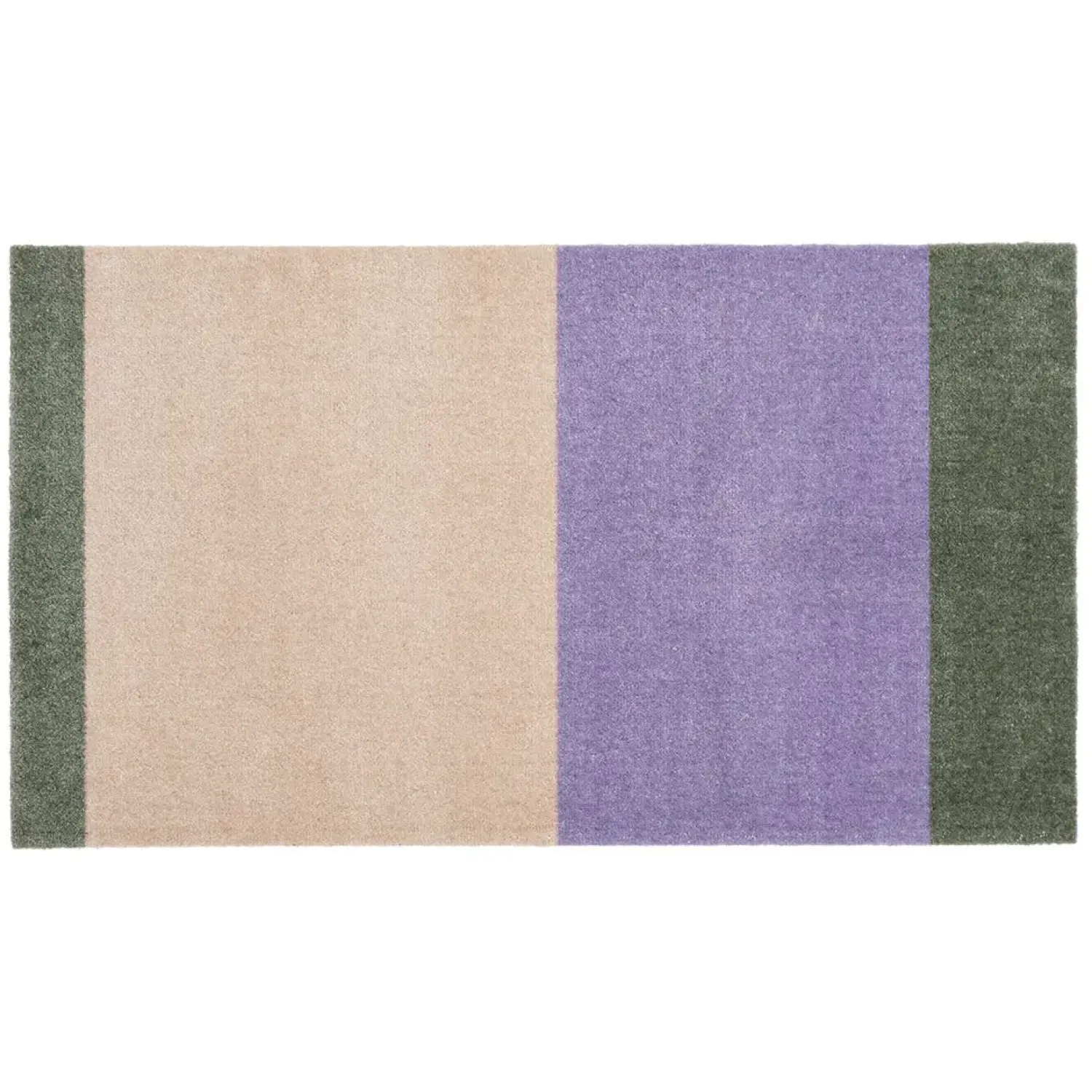 Discount Tica Copenhagen - Smudsmåtte - Stripes Horizon - Lilla/Ivory/Grøn - 40x60 cm