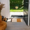 Sale Tica Copenhagen - Smudsmåtte - Stripes Horizon - Ivory-Dijon-Brown - 67x120 cm