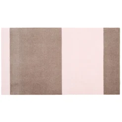 Tica Copenhagen - Smudsmåtte - Stripes Horizon - Sand/Lyserød - 40x60 cm