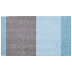Sale Tica Copenhagen - Smudsmåtte - Stripes Horizon - Blå/Steelgrey - 90x200 cm