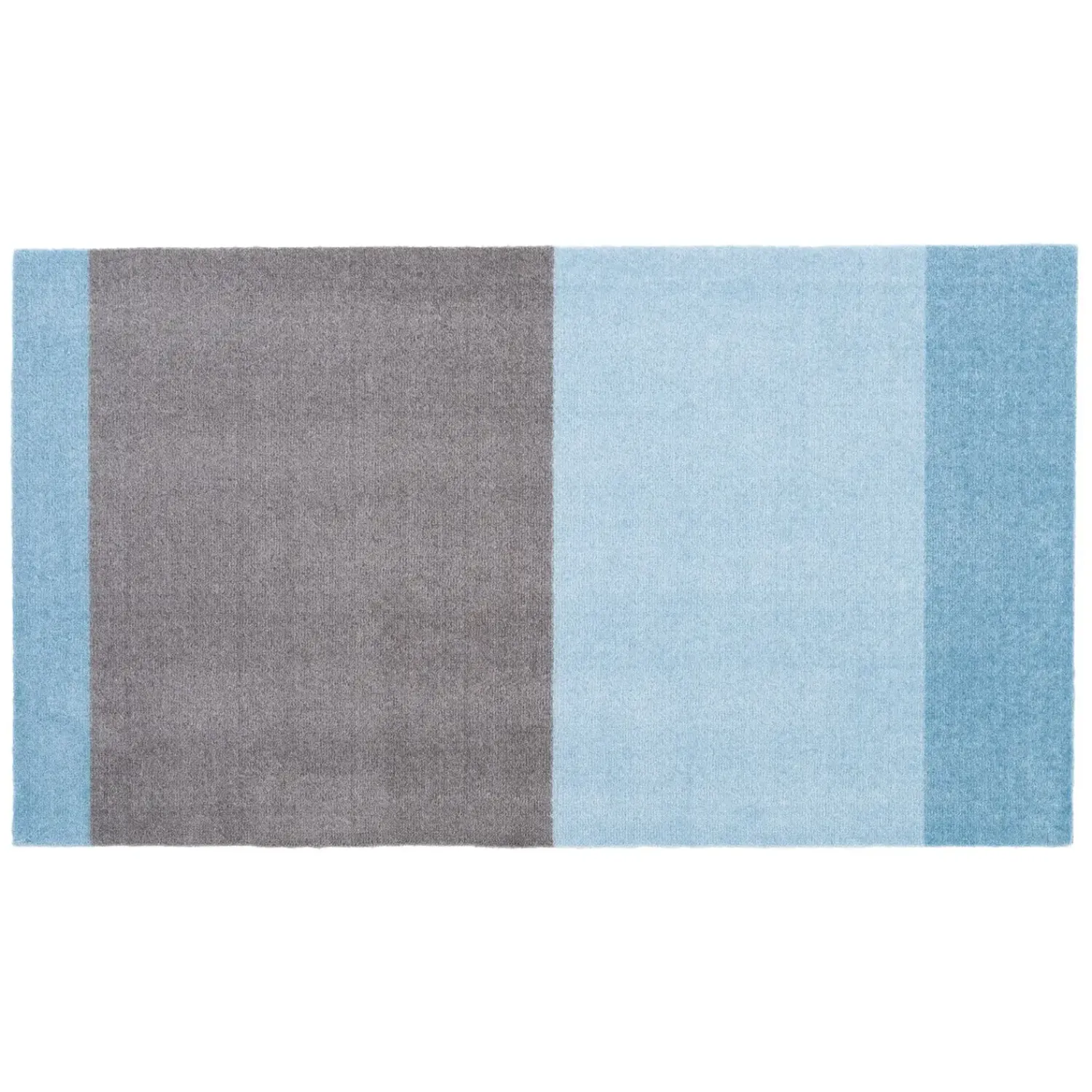Sale Tica Copenhagen - Smudsmåtte - Stripes Horizon - Blå/Steelgrey - 90x200 cm
