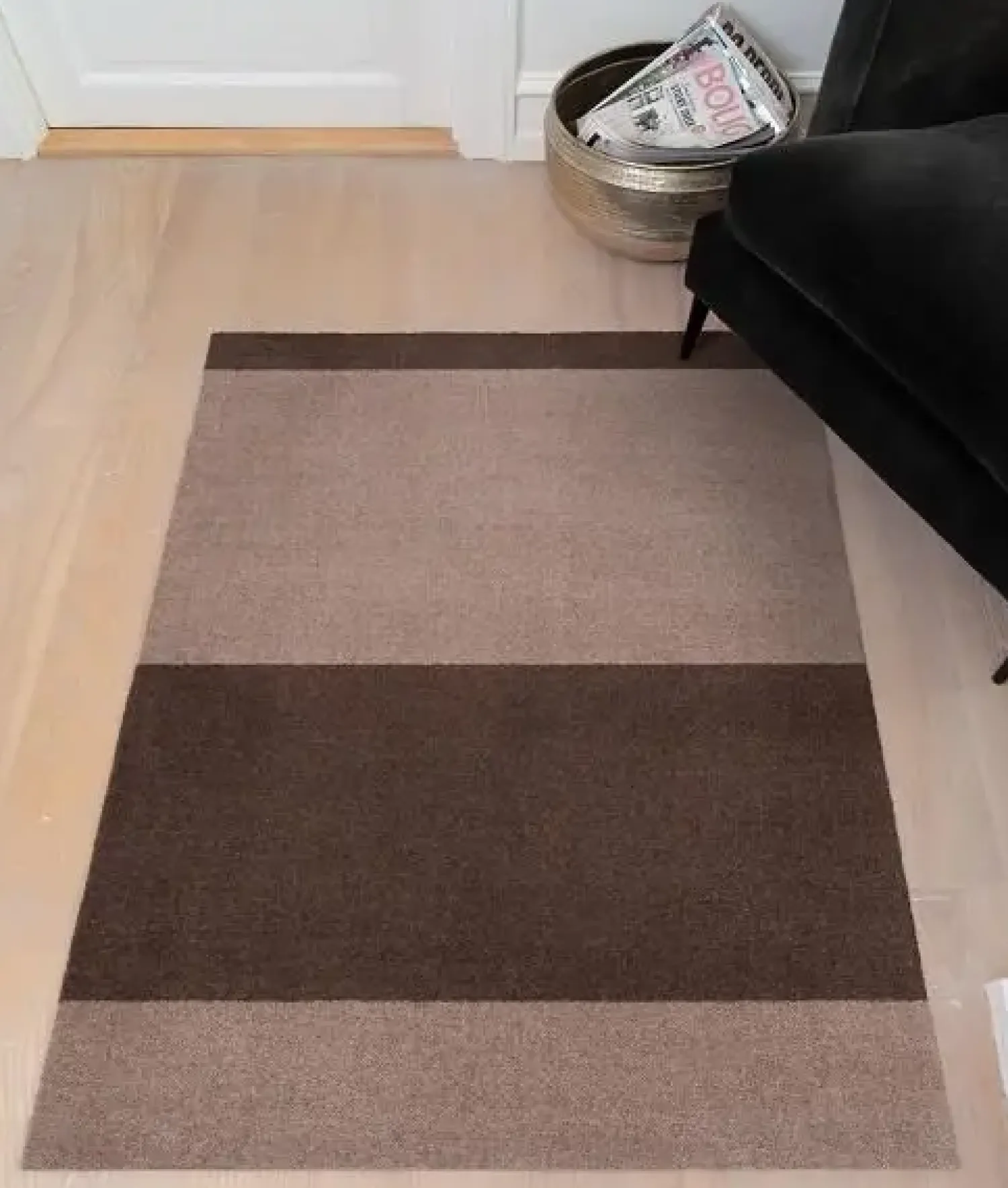 Sale Tica Copenhagen - Smudsmåtte - Stripes Horizon - Sand/Brun - 90x130 cm