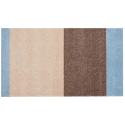 Hot Tica Copenhagen - Smudsmåtte - Stripes Horizon - Lyseblå/Ivory/Sand - 67x120 cm