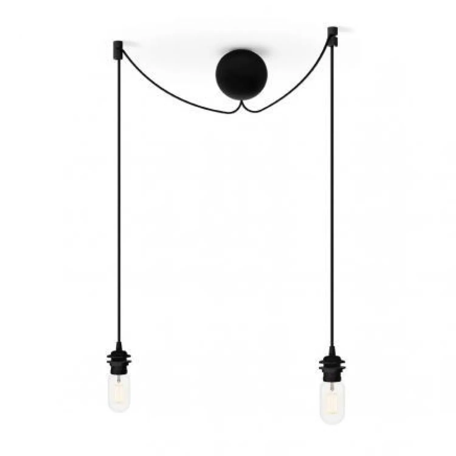 New Umage - Baldakin til 2 pendellamper - Cannonball black cluster 2