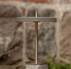 New Umage - Bordlampe - Asteria Move Mini - Grå Marmor Stål