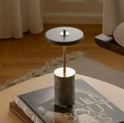 New Umage - Bordlampe - Asteria Move Mini - Grå Marmor Stål