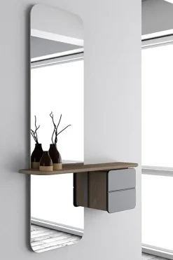 New Umage - Entrespejl - One More Look - Grå og mørk eg - Anthracite grey/dark oak