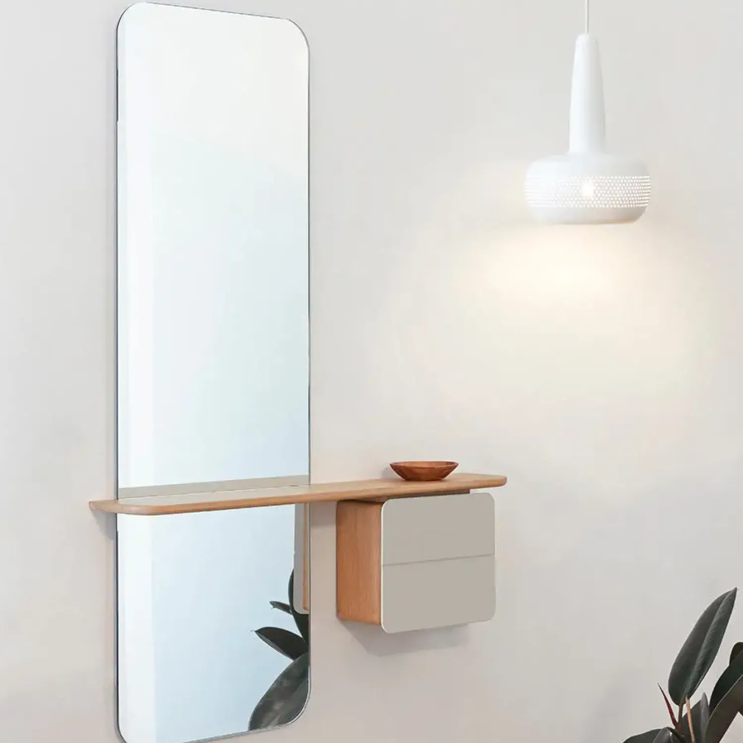 Best Umage - Entrespejl - One More Look - Hvid og Eg