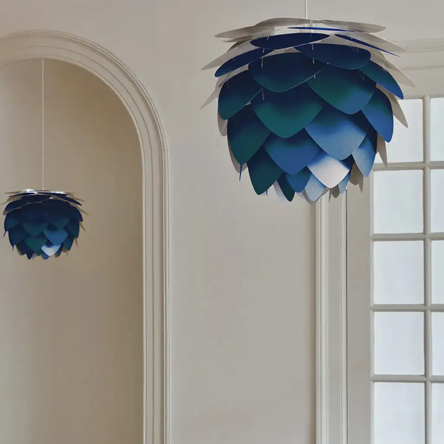 Outlet Umage - Lampe - Aluvia Pendel - Petrol blue - Medium Ø59 cm