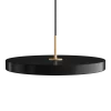 Hot Umage - Loftlampe pendel m/ messingtop - Asteria - Sort - Medium Ø43 cm