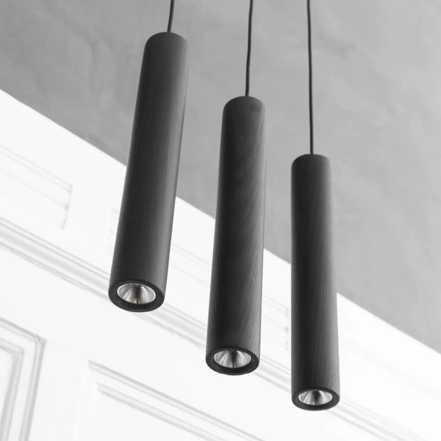 Online Umage - Pendel Lamper Chimes Cluster - 3 stk. - Black oak/Sort eg