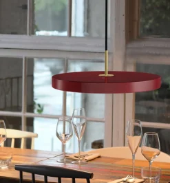 Sale Umage - Pendel m/ ståltop - Asteria - Ruby red - Medium Ø43 cm