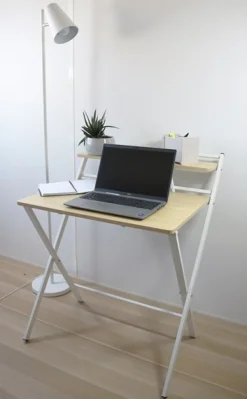 Online Unilux - Folde bord - HOMY - Bøg/Hvid