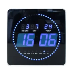 Sale Unilux - LED Væg Ur - FLO - Sort