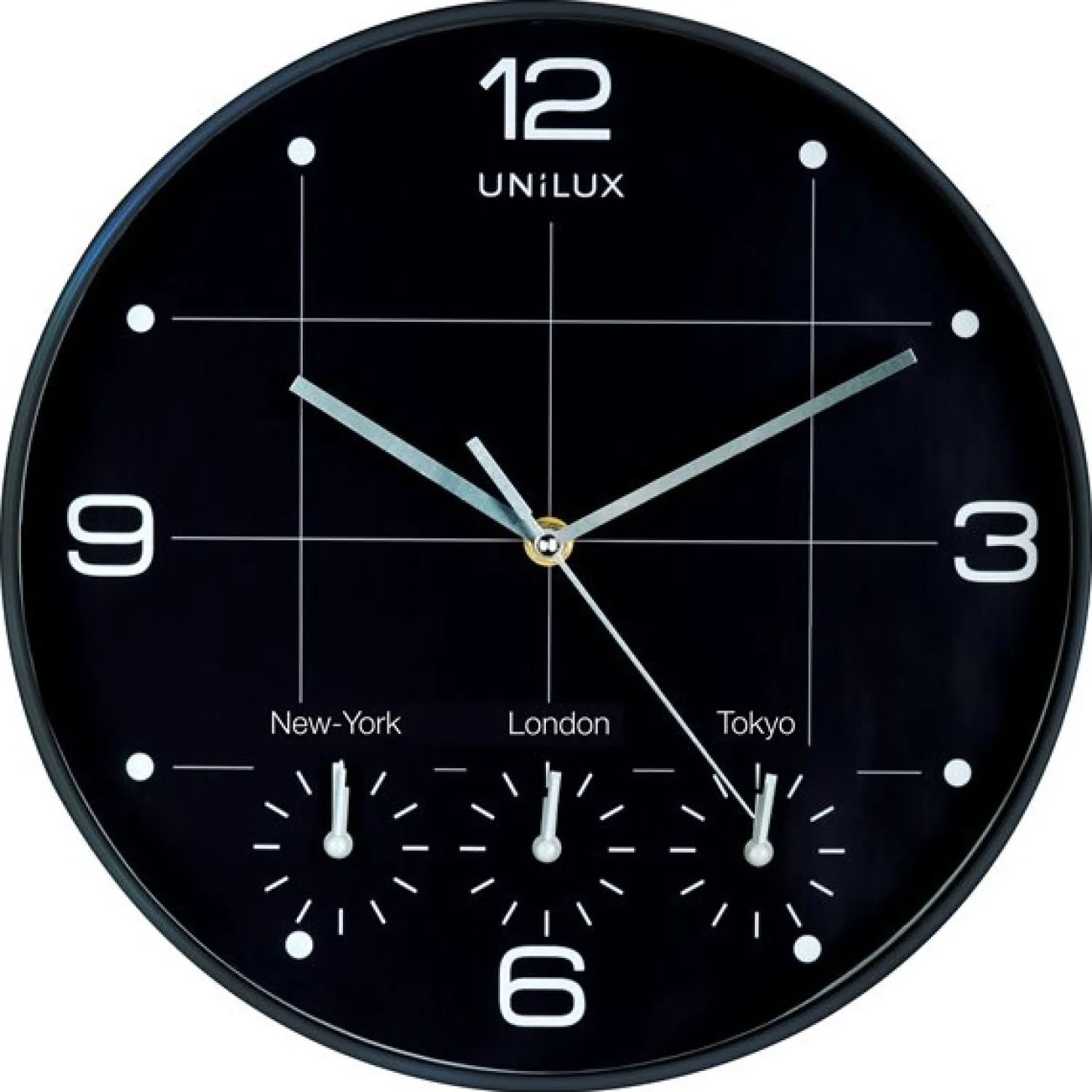 New Unilux - Væg Ur - ON-TIME - Sort