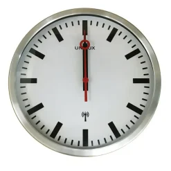 Outlet Unilux - Væg Ur - Stationsur - Metal grå - ø35 cm