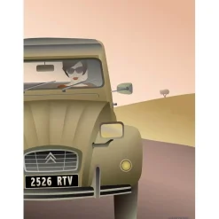 New VISSEVASSE - 2CV Citroën plakat - 30x40 cm