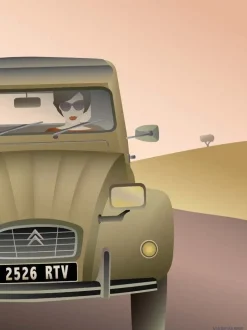 New VISSEVASSE - 2CV Citroën plakat - 50x70 cm