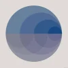 Clearance VISSEVASSE - Gradient blue plakat - 50x50 cm