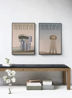 Clearance VISSEVASSE plakat - Aalborg Tårnet - 30x40 cm