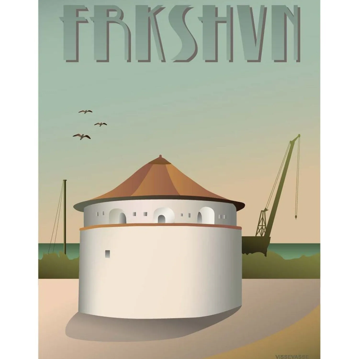 VISSEVASSE plakat - Frederikshavn Krudttårnet - 15x21