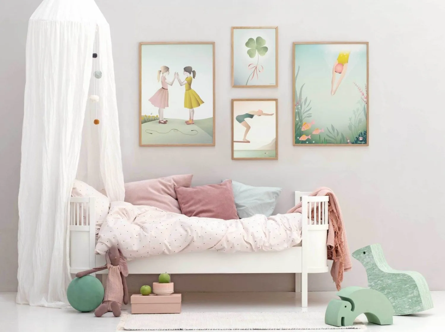 Best VISSEVASSE - Plakat - Hand-Clapping Girls - 50x70 cm