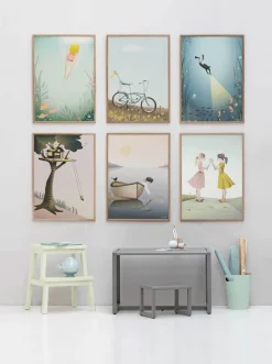 Best VISSEVASSE - Plakat - Hand-Clapping Girls - 50x70 cm