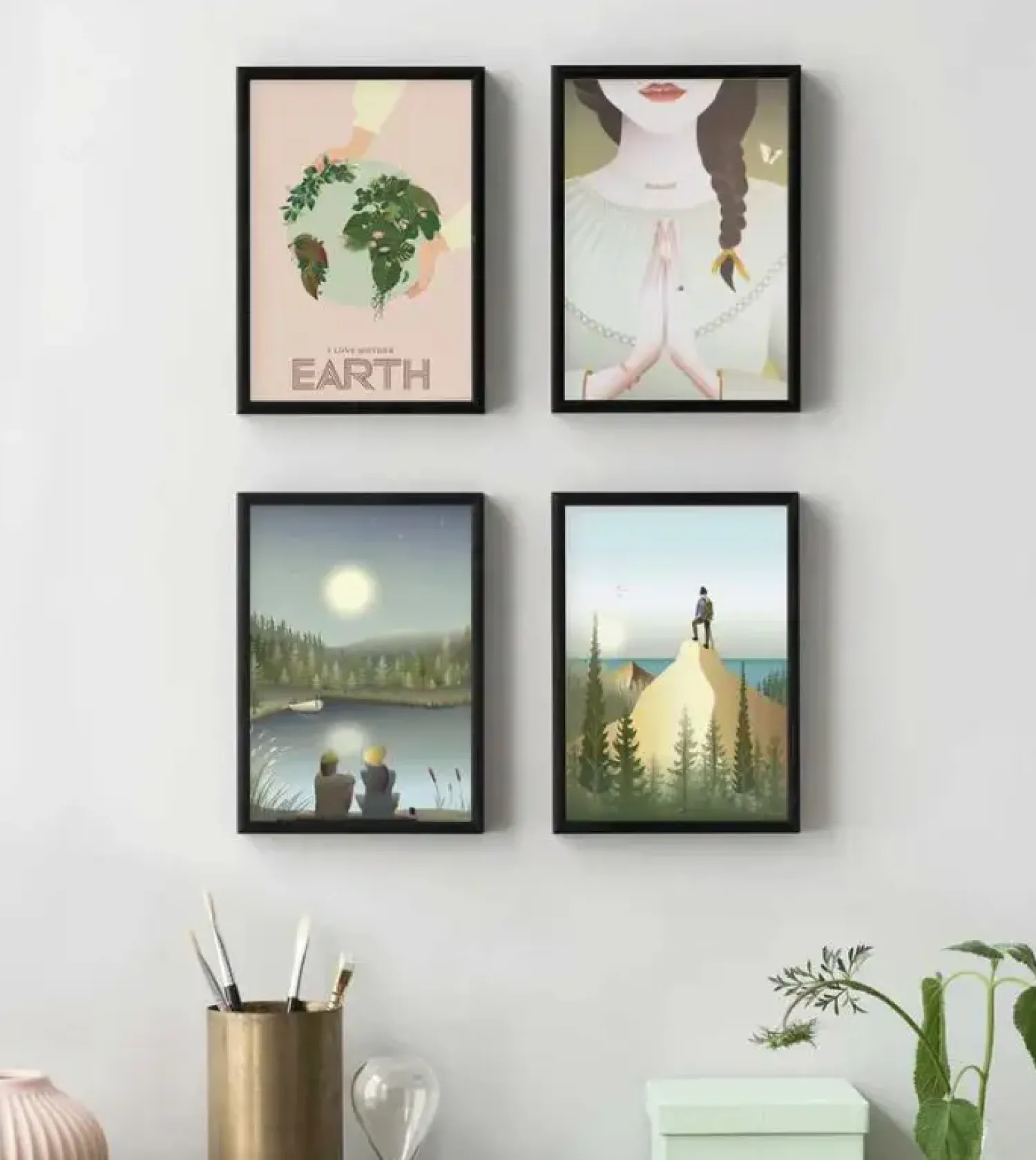Online VISSEVASSE - Ramme til plakat - Mat sort - 50x70 cm